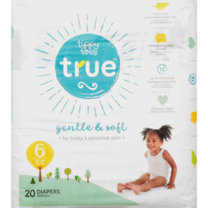 Tippy Toes True 6 (35 + Lb) Diapers 20 ea