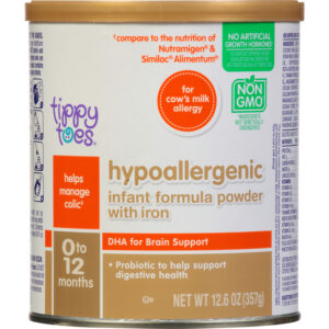 Tippy Toes 0 to 12 Months Hypoallergenic Infant Formula Powder with Iron 12.6 oz