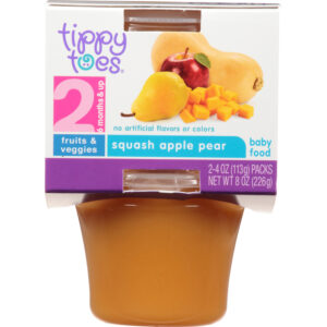 Tippy Toes 2 (6 Months & Up) Squash Apple Pear Baby Food 2 ea