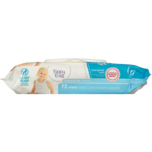Tippy Toes Thick Quilted Fragrance Free Wipes 72 ea