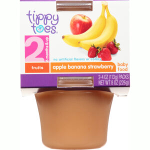 Tippy Toes  Apple Banana Strawberry Baby Food Stage 2 2 ea