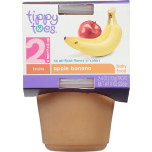 Tippy Toes 2 (6 Months & Up) Apple Banana Baby Food 2 ea