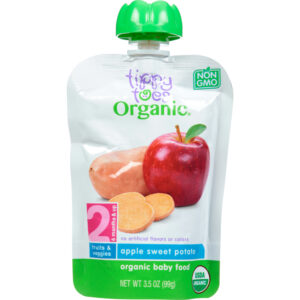 Tippy Toes Organic Stage 2 (6 Months & Up) Apple Sweet Potato Baby Food 3.5 oz