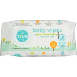 Tippy Toes True Baby Wipes 72 ea