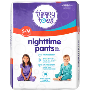 Tippy Toes Nighttime Pants for Girls & Boys S/M (34-65 lb) 14 ea