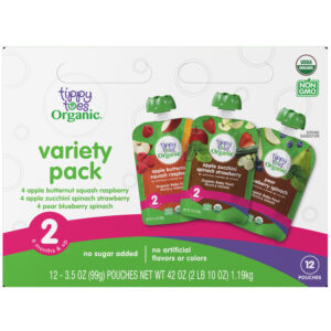 Tippy Toes Organic 2 (6 Months & Up) Assorted Baby Food Variety Pack 12 ea