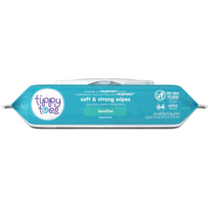 Tippy Toes Soft & Strong Sensitive Wipes 64 ea