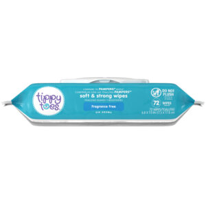 Tippy Toes Soft & Strong Fragrance Free Wipes 72 Each