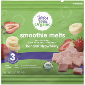 Tippy Toes Organic Banana Strawberry Smoothie Melts 0.21 oz