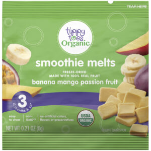 Tippy Toes Organic Banana Mango Passion Fruit Smoothie Melts 0.21 oz