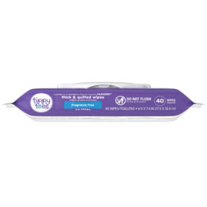 Tippy Toes Thick & Quilted Fragrance Free Wipes 40 Each