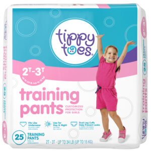 Tippy Toes Training Pants for Girls 2T-3T 25 ea