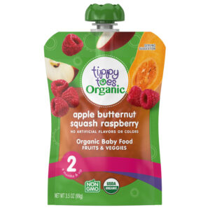 Tippy Toes Organic 2 (6 Months & Up) Apple Butternut Squash Raspberry Baby Food 3.5 oz