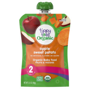 Tippy Toes Organic 2 (6 Months & Up) Apple Sweet Potato Baby Food 3.5 oz