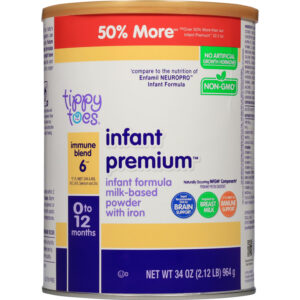 Tippy Toes Milk-Based Powder with Iron 0 to 12 Months Infant Formula 34 oz