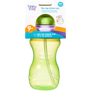 Tippy Toes Flip-Top 9+ Months 12 Fl Oz Straw Cup 1 Each