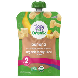 Tippy Toes Organic 2 (6 Months & Up) Banana Baby Food 3.5 oz