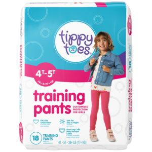Tippy Toes Training Pants for Girls 4T-5T 18 ea
