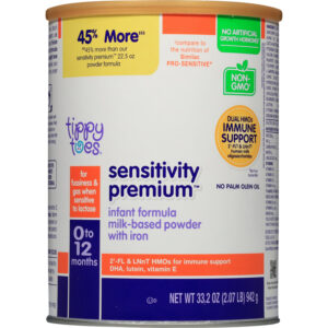 Tippy Toes Milk-Based Powder with Iron 0 to 12 Months Sensitivity Premium Infant Formula Baby 33.2 oz