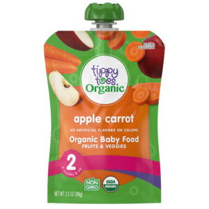 Tippy Toes Organic 2 (6 Months & Up) Apple Carrot Baby Food 3.5 oz