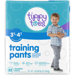Tippy Toes 3T-4T (32-40 lb) Training Pants for Boys 22 Each