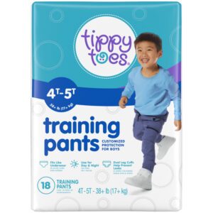 Tippy Toes 4T-5T (38+ lb) Training Pants for Boys 18 Each