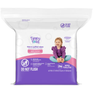 Tippy Toes Thick & Quilted Lightly Scented Wipes 216 Each